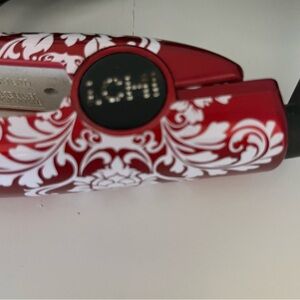 I.CHI hair straightener Red and White Floral Hair Straightener